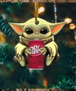 Baby Yoda Hug Dr Pepper Ultra For Beer Lovers 2023 Christmas Star Wars Gift Ornament