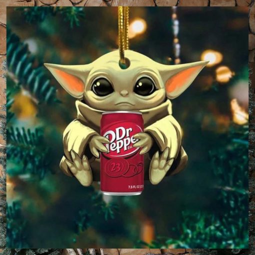 Baby Yoda Hug Dr Pepper Ultra For Beer Lovers 2023 Christmas Star Wars Gift Ornament