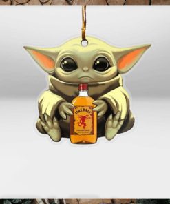 Baby Yoda Hug Fireball For Whiskey Lovers 2023 Christmas Star Wars Gift Ornament