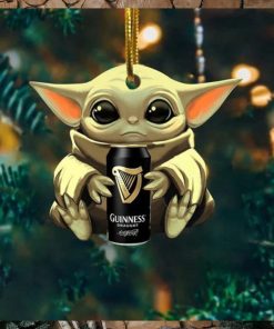 Baby Yoda Hug Guinness Draught For Beer Lovers 2023 Christmas Star Wars Gift Ornament