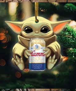 Baby Yoda Hug Hamm’s Brewery Christmas Star Wars Gift For Beer Lovers 2023 Xmas Ornament