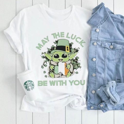 Baby Yoda Hug Irish Shamrock May The Luck Be With You St Patrick’s Day shirt