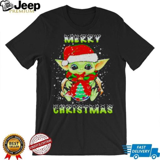 Baby Yoda Hug Ornament Merry Christmas 2023 Shirt