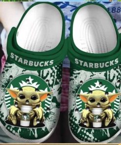 Baby Yoda Hug Starbucks Crocs