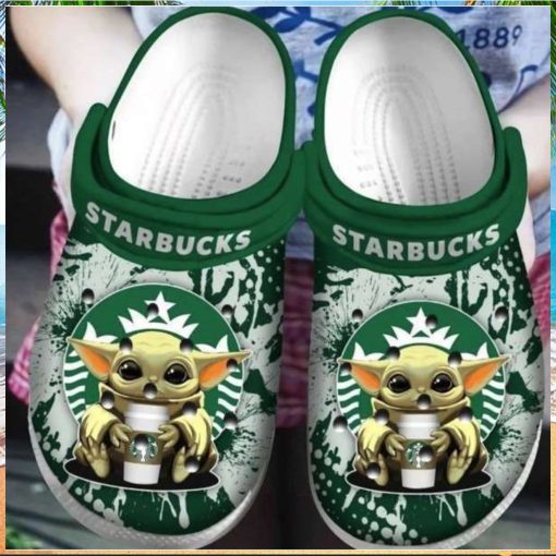 Baby Yoda Hug Starbucks Crocs