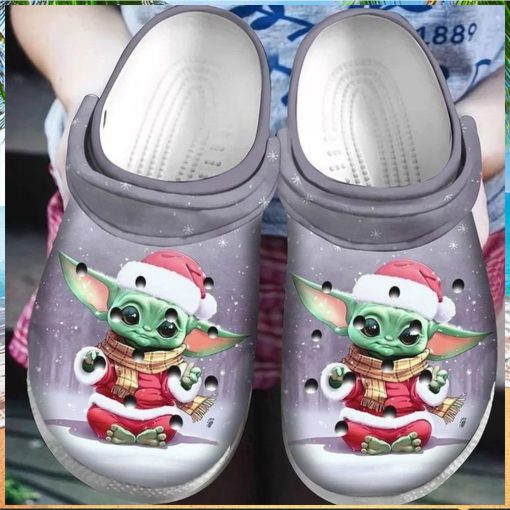 Baby Yoda In Santa Claus Suit Crocs