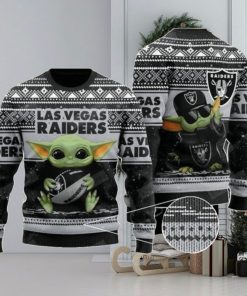 Baby Yoda Las Vegas Raiders Ugly Christmas Sweater Nice For Fans