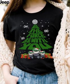 Baby Yoda May The Force Be With With You Christmas Tree t shirt