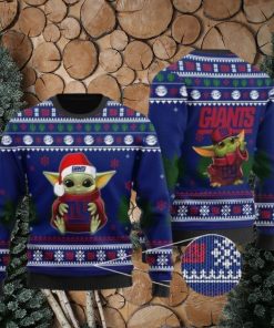 Baby Yoda New York Giants Ugly Christmas Sweaters