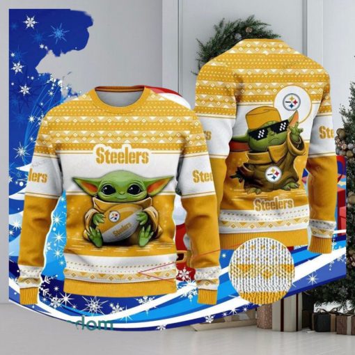 Baby Yoda Nfl Pittsburgh Steelers Ugly Christmas Sweater Special Gift For Men Women