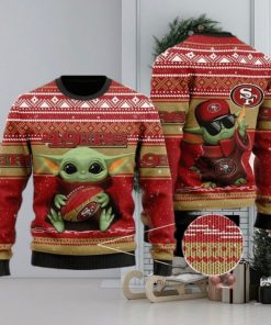 Baby Yoda San Francisco 49ers Christmas Ugly Sweater