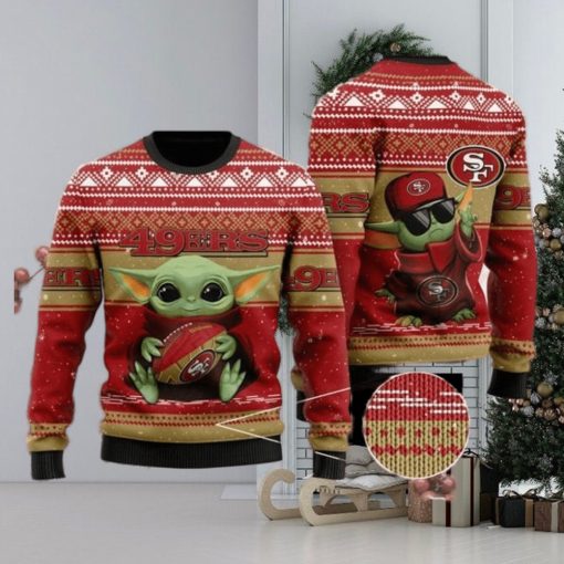 Baby Yoda San Francisco 49ers Christmas Ugly Sweater