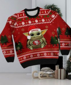 Baby Yoda Santa San Francisco 49ers Christmas Ugly Sweater