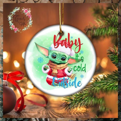 Baby Yoda Star Wars It’s Cold Outside Christmas Unique Gift Xmas Ornament