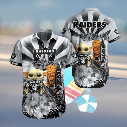 Baby Yoda Star Wars NFL Las Vegas Raiders Hawaiian Shirt