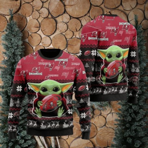 Baby Yoda Tampa Bay Buccaneers Ugly Christmas Sweaters