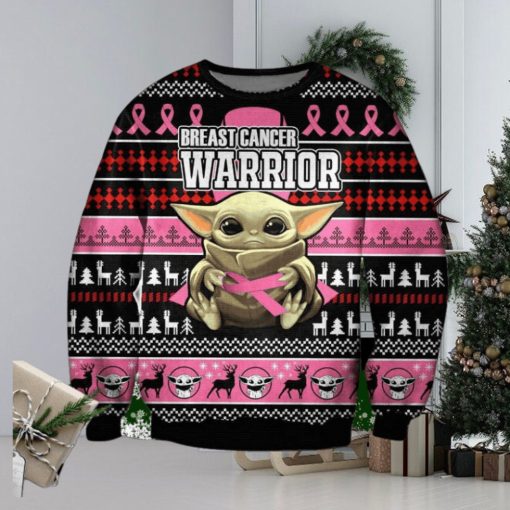 Baby Yoda With Cancer Knitted Ugly Christmas Sweater