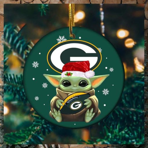 Baby Yoda x Green Bay Packers NFL Christmas Gift Tree Decorations Star Wars Gifts Ornament