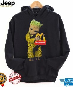 Baby groot hug mcdonalds logo 2023 t shirt