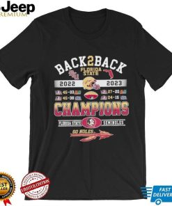 Back 2 back 2022 2023 Florida State Seminoles Champions go Noles shirt