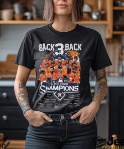 Back 3 back 2023 AL West Division Champions all players baseball signatures shirt