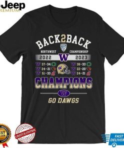 Back To Back North Championship 2022 – 2023 Champions Washington Huskies Go Dawgs T shirt