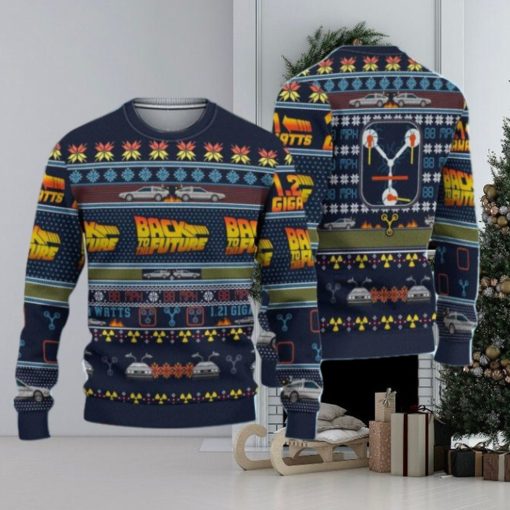 Back To The Future Ugly Knitted Christmas 3D Sweater