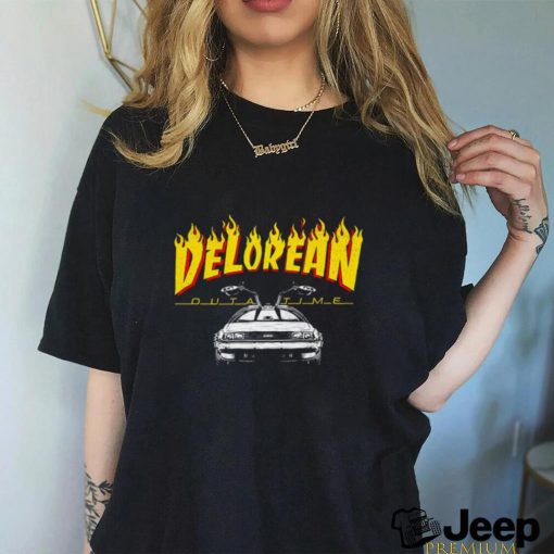 Back to the Future Delorean Outatime Back to Flames shirt