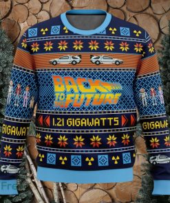 Back to the Future Ugly Christmas Sweater Marty McFly Emmett Brown Ugly Sweater Tree Christmas