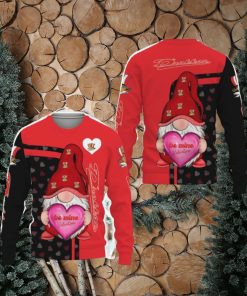 Baie’ ‘Comeau Drakkar Be Mine Valentine Gnomes With Valentine Football American Valentine Day Knitted Xmas Sweater