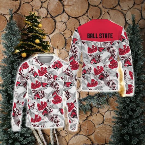 Ball State Cardinals Champions 3D Sweater Leaf Logo Gift For Men And Women Christmas