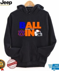 Ball in Auburn Tigers logo helmet shirt