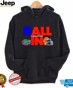 Ball in Florida Gators logo helmet shirt