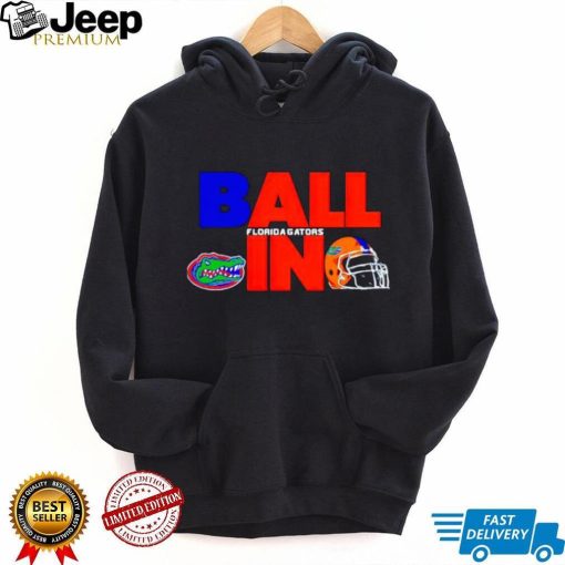 Ball in Florida Gators logo helmet shirt