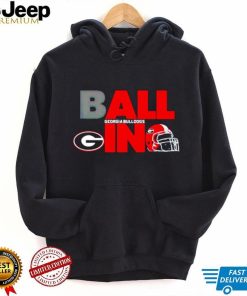 Ball in Georgia Bulldogs logo helmet shirt