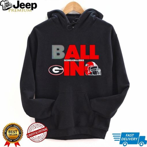 Ball in Georgia Bulldogs logo helmet shirt