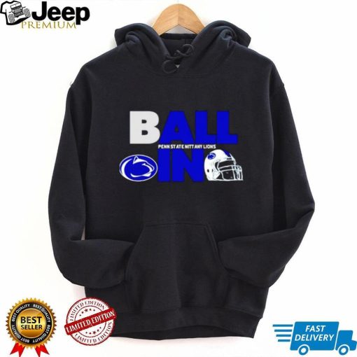 Ball in Penn State Nittany Lions logo helmet shirt