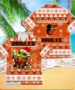 Baltimore Orioles Baby Yoda Star Wars Funny Hawaiian Shirt New For Fans Gift Christmas Holidays