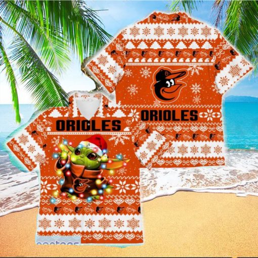 Baltimore Orioles Baby Yoda Star Wars Funny Hawaiian Shirt New For Fans Gift Christmas Holidays