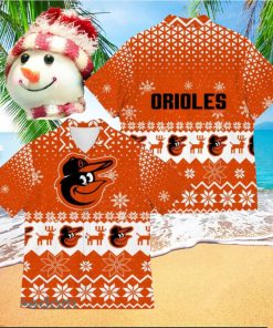 Baltimore Orioles Best Ugly Christmas 3D Hawaiian Shirt Printed Fans Gift For Family Holidays