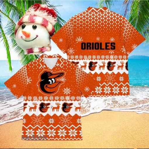 Baltimore Orioles Best Ugly Christmas 3D Hawaiian Shirt Printed Fans Gift For Family Holidays