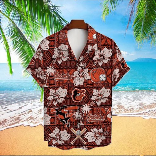 Baltimore Orioles Hibiscus Pattern Vintage Hawaiian Shirt – Orioles Hawaiian Shirt