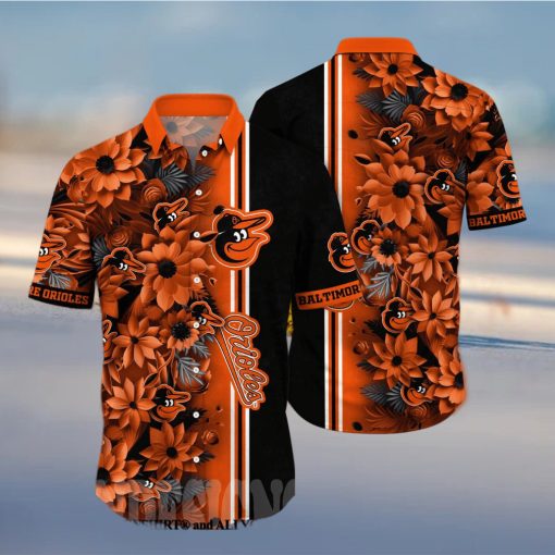 Baltimore Orioles MLB Floral Classic Full Printed Hawaiian Shirt