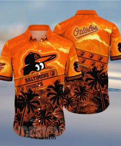 Baltimore Orioles MLB Floral Full Printed 3D Hawaiian Shirt