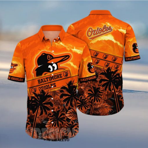 Baltimore Orioles MLB Floral Full Printed 3D Hawaiian Shirt