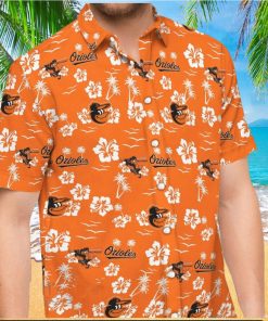 Baltimore Orioles Orange Hawaiian Shirt