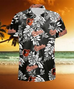 Baltimore Orioles Tropical Flower Sleeve Hawaii Shirt