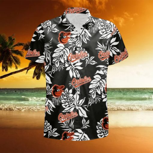 Baltimore Orioles Tropical Flower Sleeve Hawaii Shirt