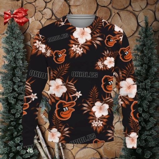 Baltimore Orioles Tropical Hawaii Sport Ugly Christmas Sweater Gift Holidays