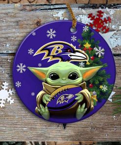 Baltimore Ravens Baby Yoda Ornament Christmas Tree Decorations NFL Gifts